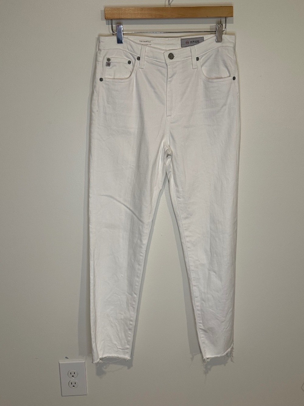 AG Adriano Goldschmied Isabelle High-Rise Straight Leg Crop Jean size 30